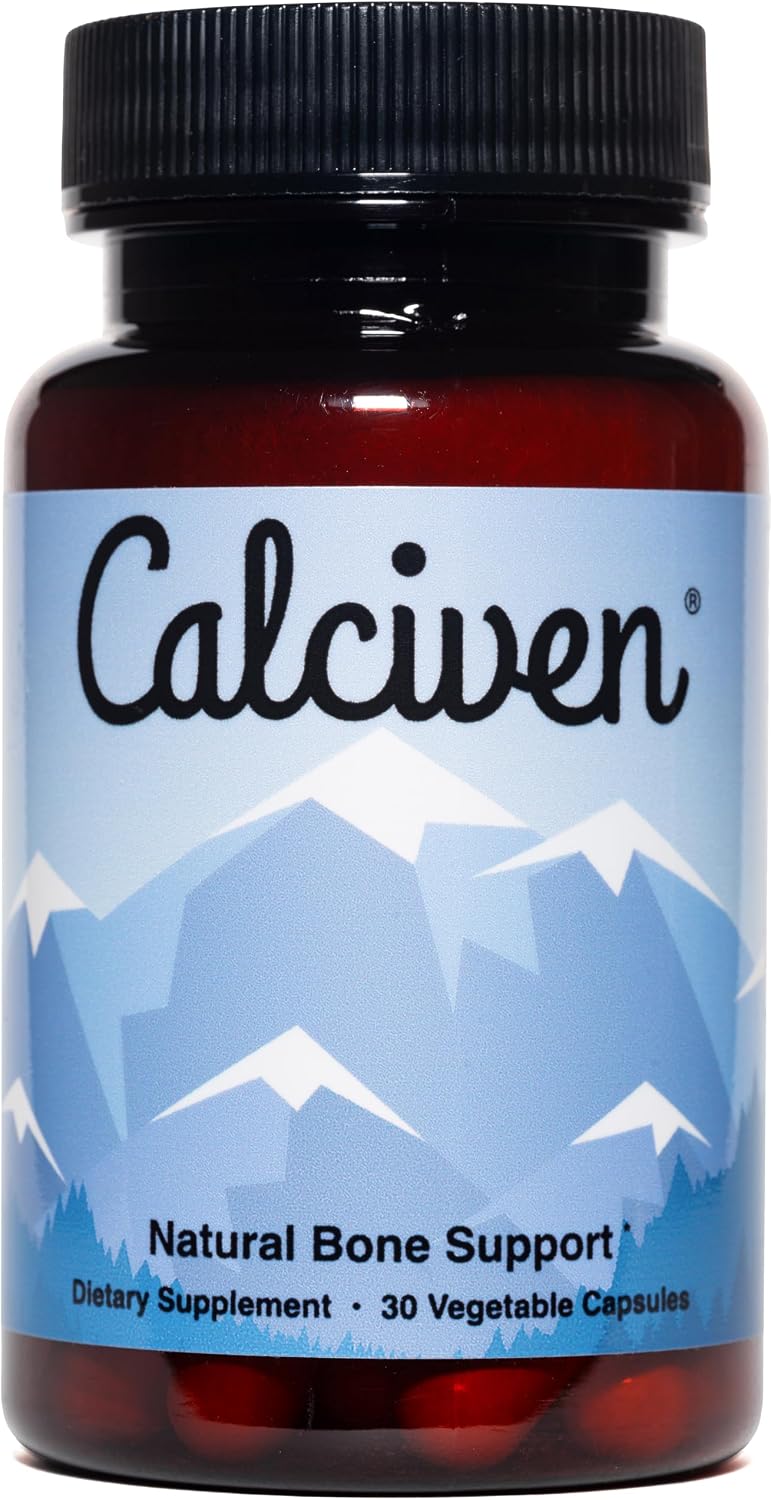Calciven Natural Bone Support Supplement, Vegetarian, Gluten-Free 30 Vegetable Capsules Nutreance